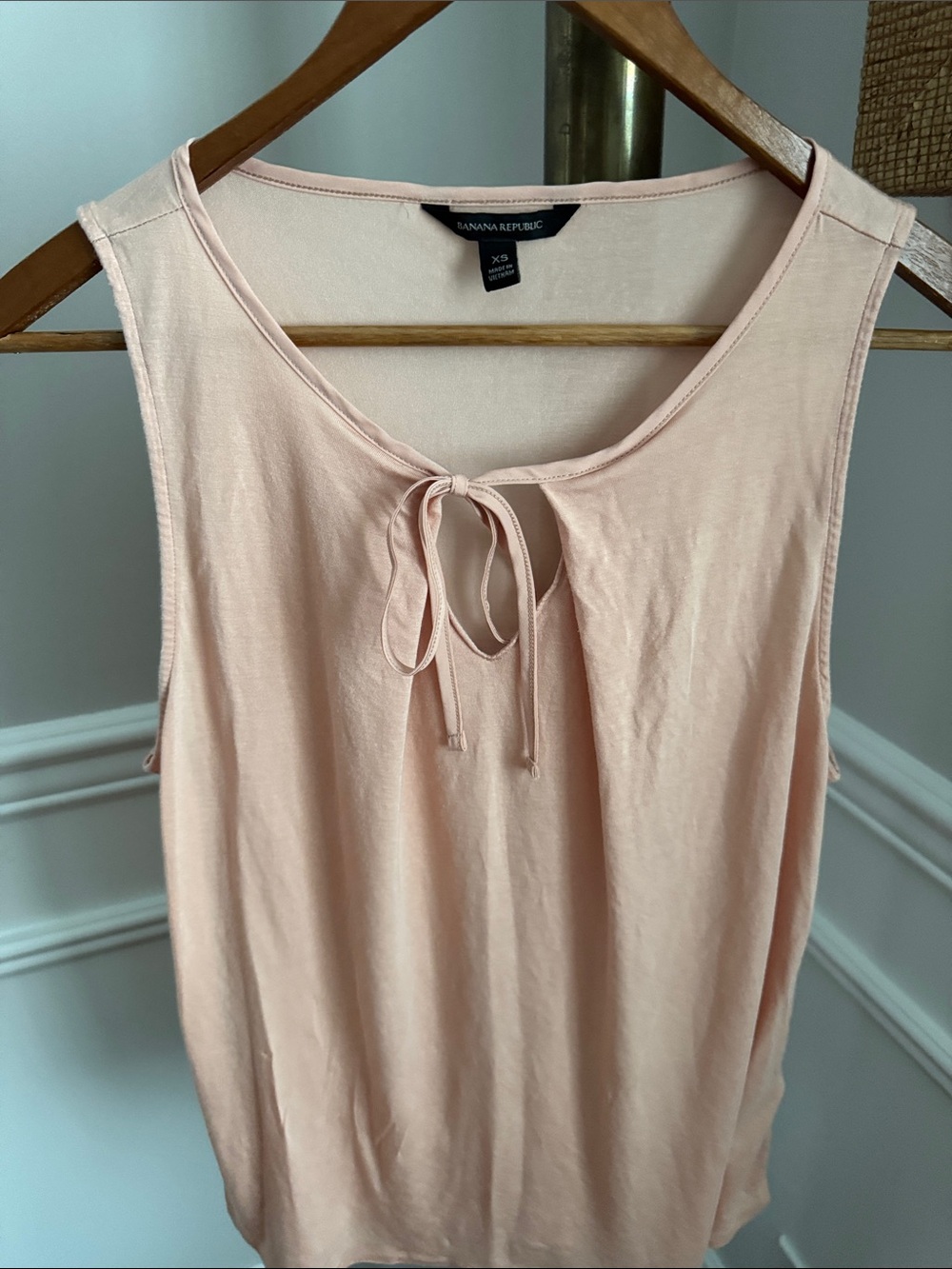 Banana Republic Blush Tie-Front Sleeveless Tank